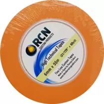 Hochflexibles orangefarbenes Klebeband (6 mm x 55 m)