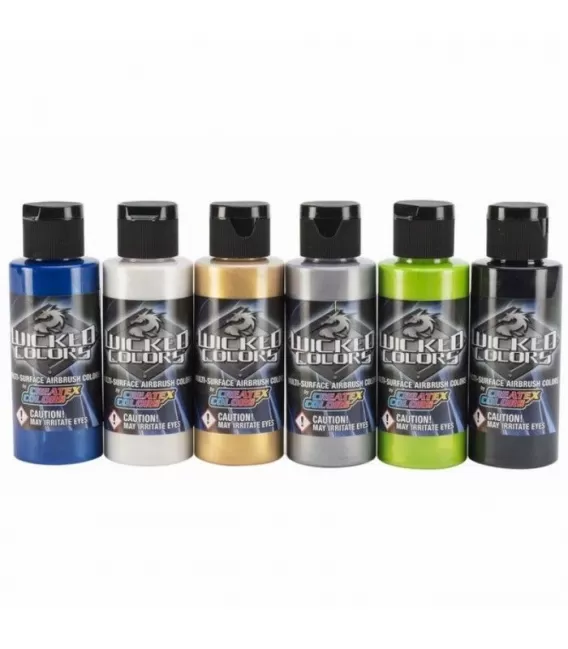 Wicked Colors Createx Farbset (6 Einheiten x 60 ml)