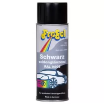 Tinta spray preta acetinada automotiva