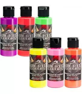 Set Pinturas Wicked Colors Createx Fluor