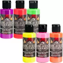 Conjunto de tinta fluorada Wicked Colors Createx