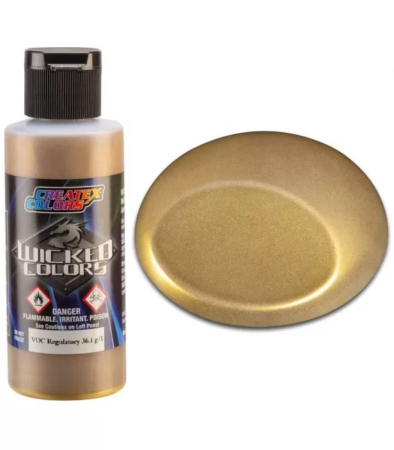 Createx Wicked Colors Tinta Cromada Dourada - 60ml