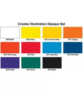 Set mit deckenden Illustrationsfarben von Createx (12 Einheiten x 60 ml)