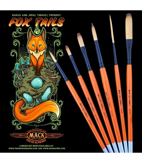 Set Pinceles Mack Tidwell Foxy Tail