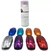 Color spray for the chrome effect