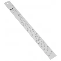 Metal ruler with mixing ratio