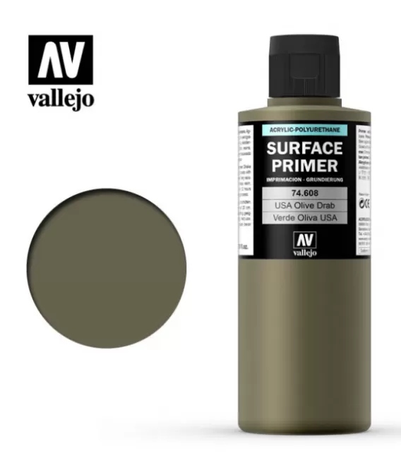Apprêt vert olive Vallejo USA - 200 ml
