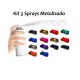 Kit com 3 sprays de tinta metálica (3 unidades)