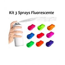 Kit 3 Sprays de Peinture Fluorescente (3 unités)