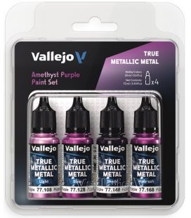 Coffrets Vallejo True Metallic Metal (4 unités de 18 ml)
