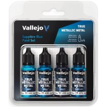Set Vallejo True Metallic Metal (18 ml x 4 unità)