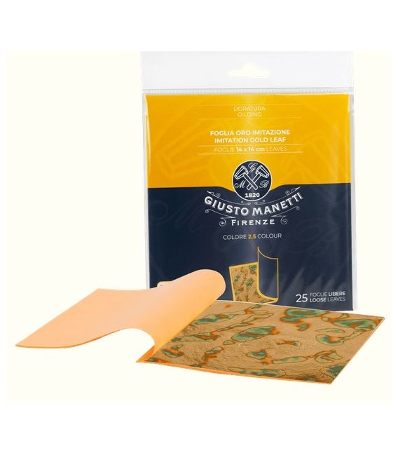 Libro Pan de Oro Variegatto Azul- Imitación (25 hojas)