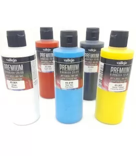 Kit Pintura Aerografía Premium Vallejo (5ud x 200ml)