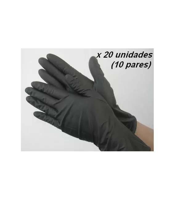 Luvas Nitrillo Extra Duros Negros (20ud)