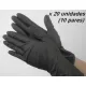 Handschuhe Nitrillo Extra Hart Schwarz (20ud)