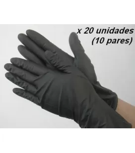 Luvas Nitrillo Extra Duros Negros (20ud)