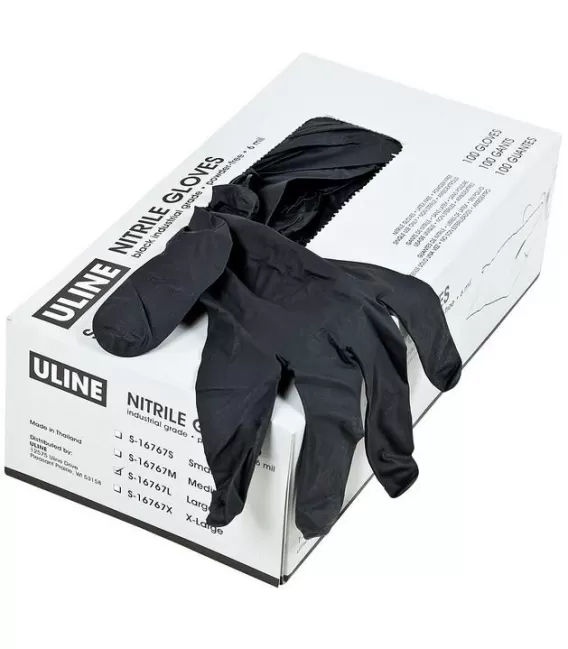 Luvas Nitrillo Extra Duros Negros (100ud)