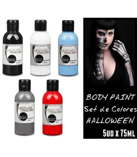 Kit Vernice Corpo di Halloween Senjo (5ud x 75ml)