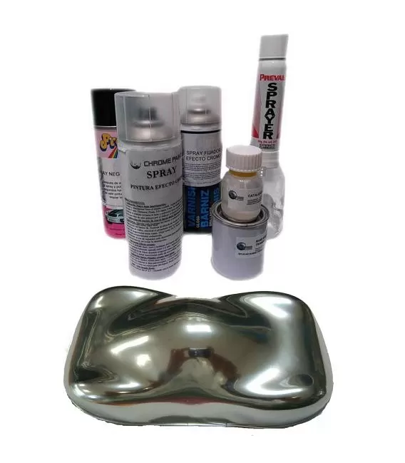 Kit de spray com efeito cromado Metalchrome - COMPLETO (4 unidades)