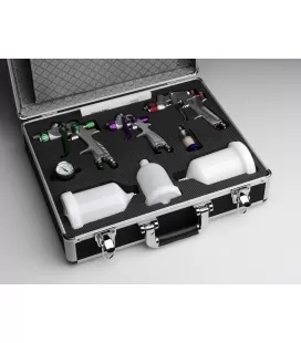 Set 3 Pistolas Maletin Aluminio (1.3mm  + 1.7mm  + 0.8mm)