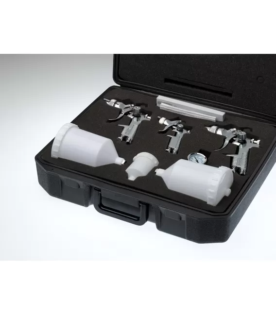 Caso 3 Pistole a spruzzo HVLP (1,7 mm + 1,4 mm + 0,8 mm)