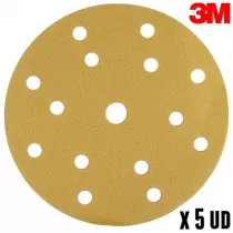 5ud-Discs P80 Schleifmittel Hookit 3M (150mm)