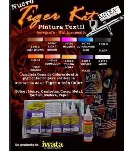Set TIGER Pinturas Téxtil Aerografía (10ud x 28ml)