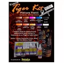 Set TIGRE des Peintures, des Textiles à lAérographe (10ud x 28 ml)
