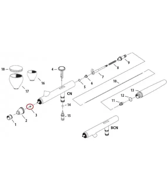 Pièces de rechange pour Aérographe Iwata NEO