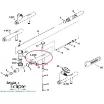 Pièces de rechange de l'ÉCLIPSE à l'Aérographe Iwata