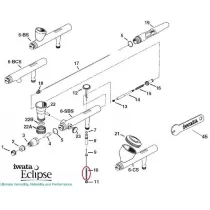 Pièces de rechange de l'ÉCLIPSE à l'Aérographe Iwata