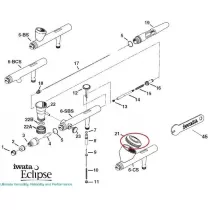 Pièces de rechange de l'ÉCLIPSE à l'Aérographe Iwata