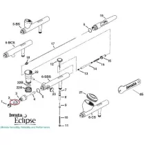 Pièces de rechange de l'ÉCLIPSE à l'Aérographe Iwata