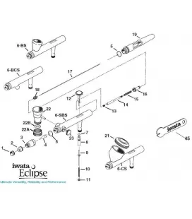 Pièces de rechange de l'ÉCLIPSE à l'Aérographe Iwata