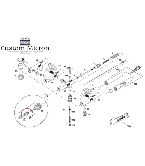 Ersatzteile Airbrush Iwata CUSTOM MICRON