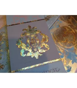 Book 25 Leaves Gold Variegatto Blue - Imitation