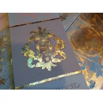 Book 25 Leaves Gold Variegatto Blue - Imitation