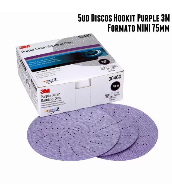 Dischi 3M MINI Hookit Viola (75mm) (P80 a P600)- 5ud