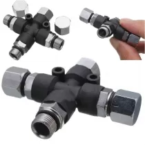 Conector 3 aerógrafos 1/8M