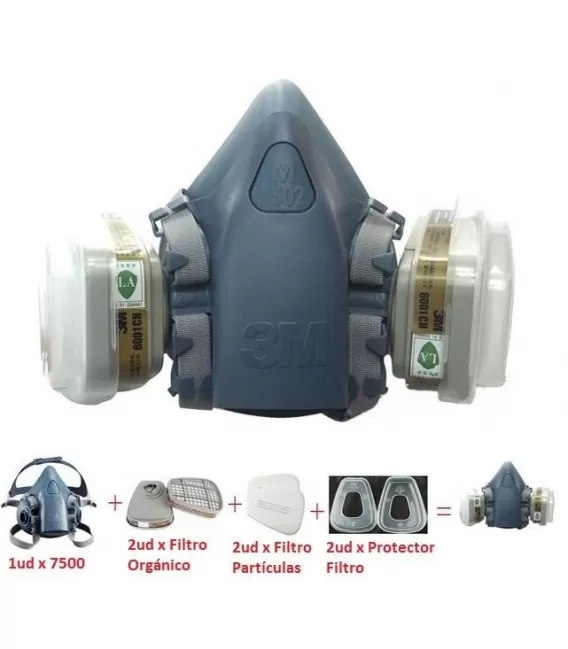 Máscara 3M Confort 7500 Silicona - M