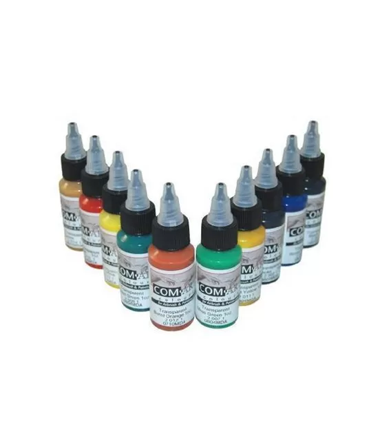 Set Pinturas Transparentes Com Art - KIT F (28ml x 10ud)
