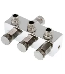 Conector 3 Aerógrafos com Regulação de Ar (1/8)