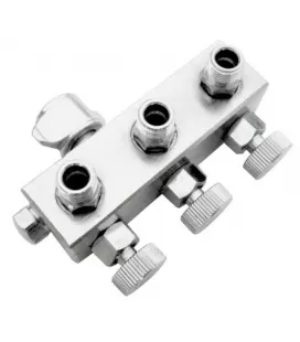 Conector 3 Aerógrafos con Reg. Aire (1/8)