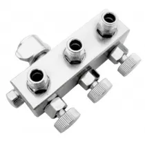 Conector 3 Aerógrafos com Regulação de Ar (1/8)